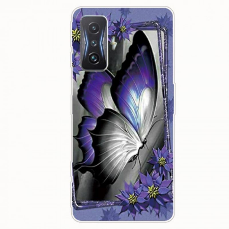 Coque Poco F4 GT Papillon Violet