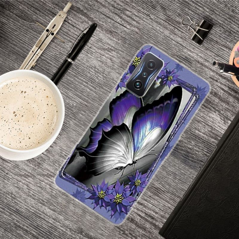 Coque Poco F4 GT Papillon Violet