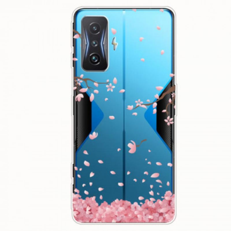 Coque Poco F4 GT Pétales Roses