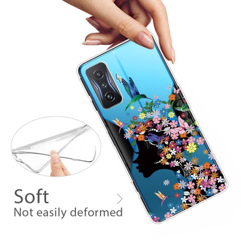 Coque Poco F4 GT Tête Fleurie