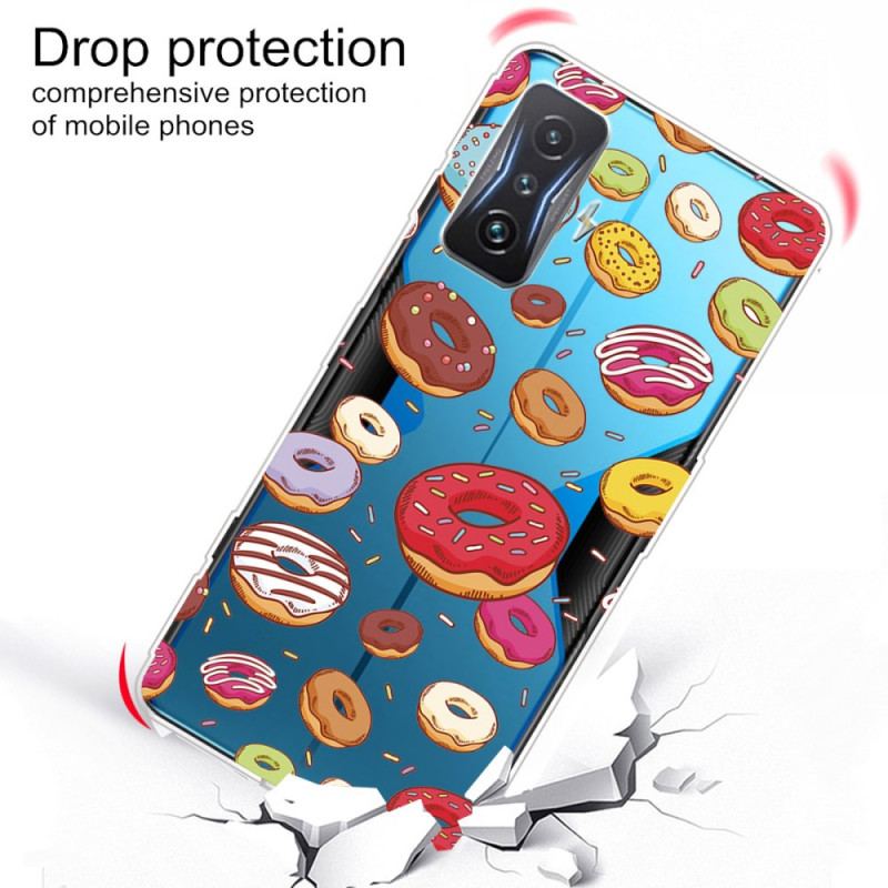 Coque Poco F4 GT Transparente Donuts