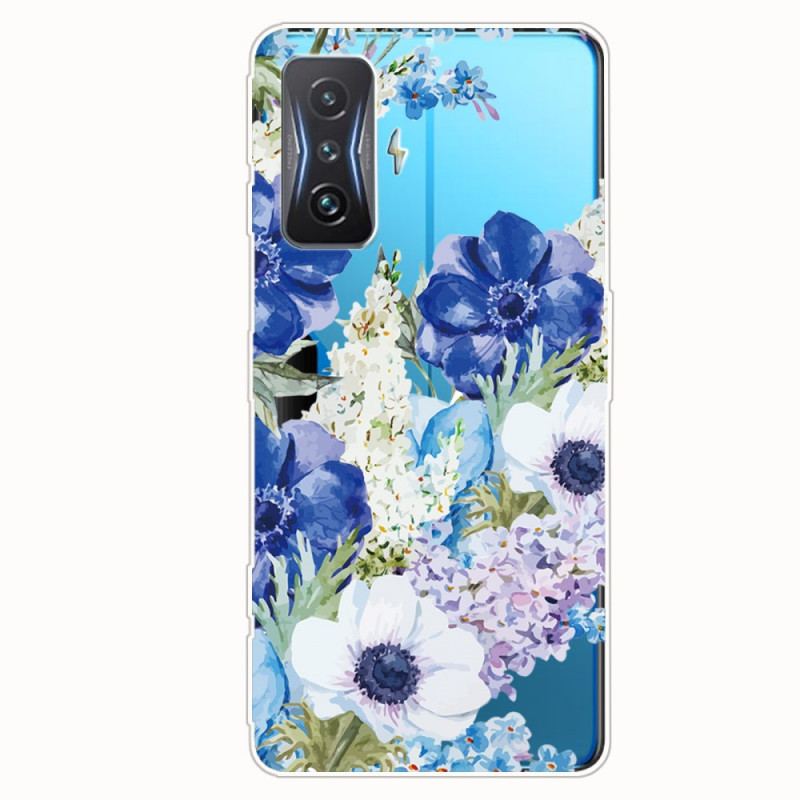 Coque Poco F4 GT Transparente Fleurs