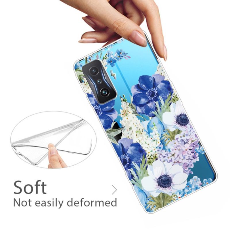 Coque Poco F4 GT Transparente Fleurs