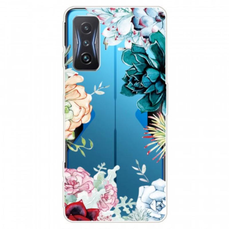 Coque Poco F4 GT Transparente Florale