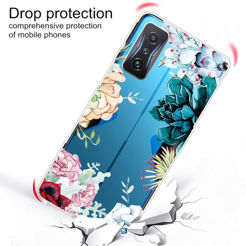 Coque Poco F4 GT Transparente Florale