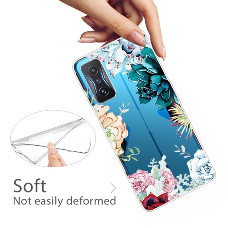 Coque Poco F4 GT Transparente Florale