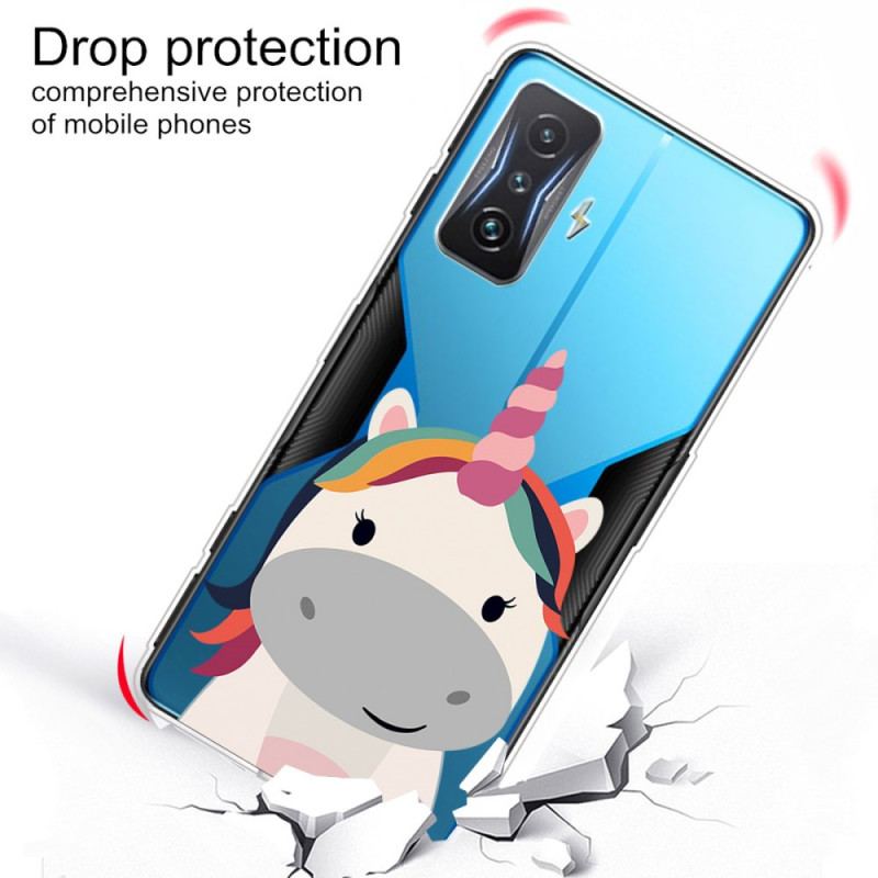 Coque Poco F4 GT Transparente Licorne