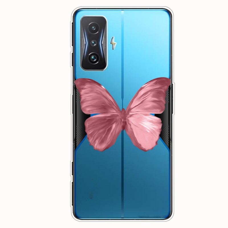 Coque Poco F4 GT Transparente Papillons