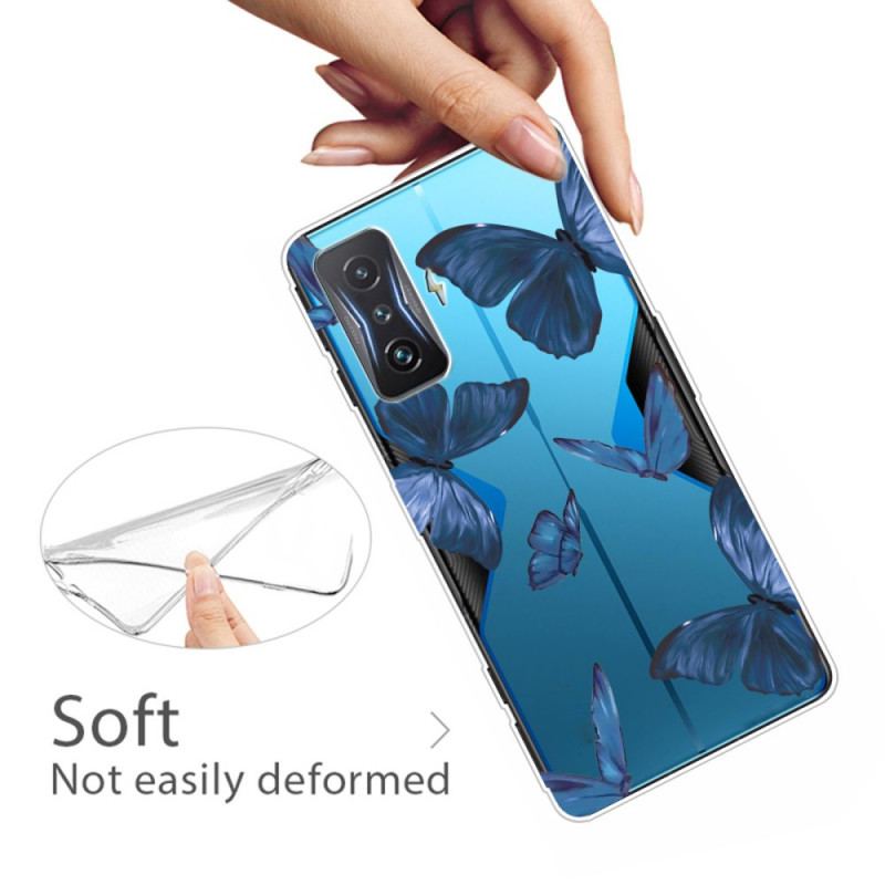 Coque Poco F4 GT Transparente Papillons