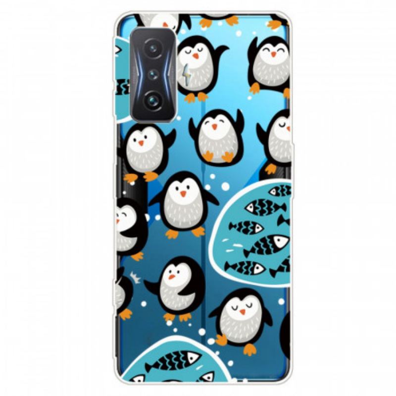 Coque Poco F4 GT Transparente Pingouins