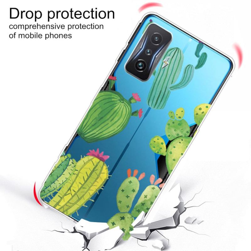 Coque Poco F4 Transparente Cactus