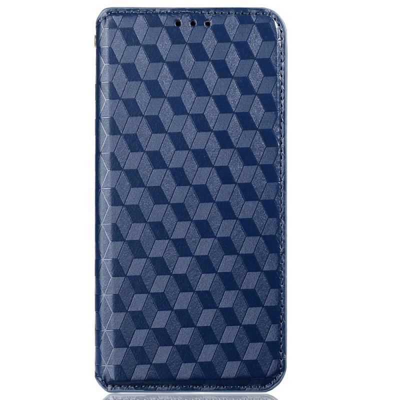 Flip Cover Poco F4 GT Effet Cuir Texture 3D