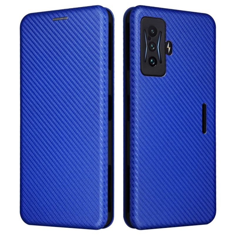 Flip Cover Poco F4 GT Fibre Carbone