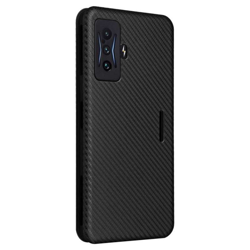 Flip Cover Poco F4 GT Fibre Carbone