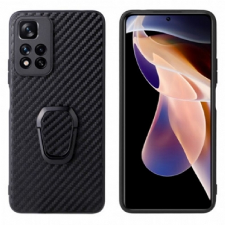 Coque Xiaomi Redmi Note 11 Pro Plus 5G Fibre Carbone Anneau-Support