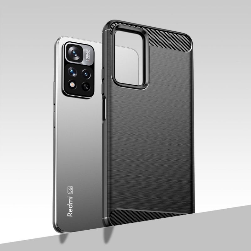 Coque Xiaomi Redmi Note 11 Pro Plus 5G Fibre Carbone Brossée