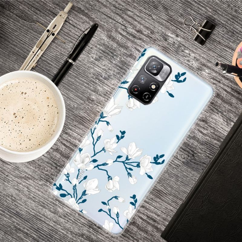 Coque Xiaomi Redmi Note 11 Pro Plus 5G Fleurs Blanches