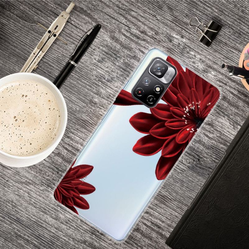 Coque Xiaomi Redmi Note 11 Pro Plus 5G Fleurs Rouges