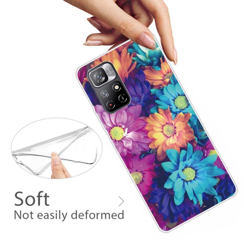 Coque Xiaomi Redmi Note 11 Pro Plus 5G Flexible Fleurs