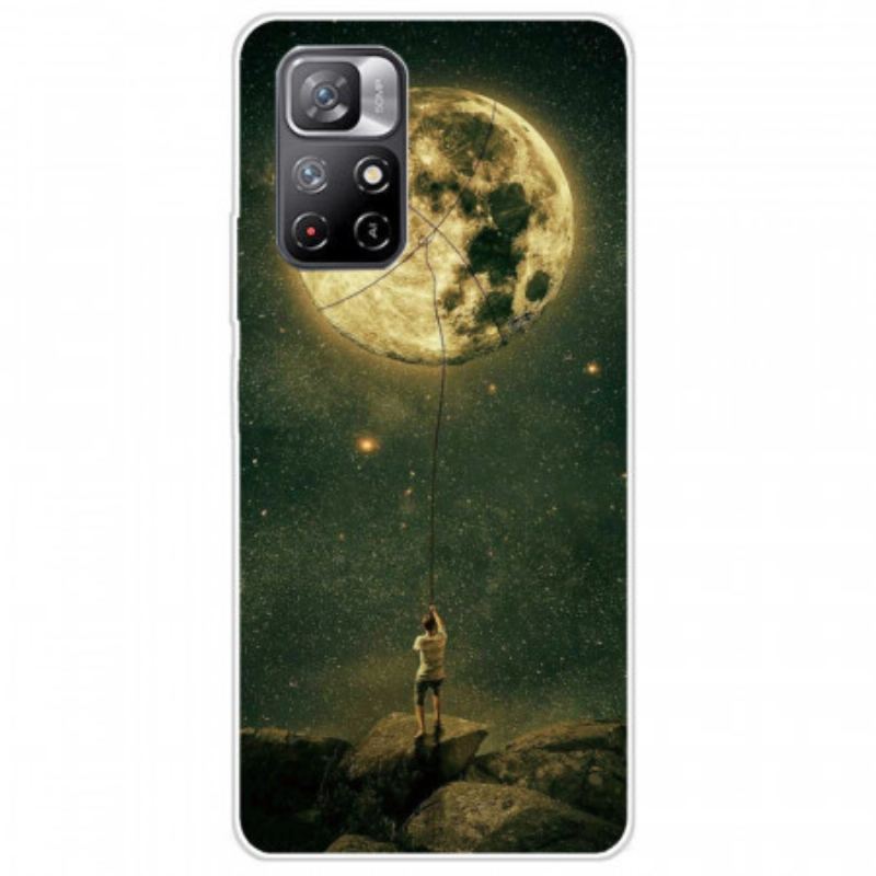 Coque Xiaomi Redmi Note 11 Pro Plus 5G Flexible Homme à la Lune