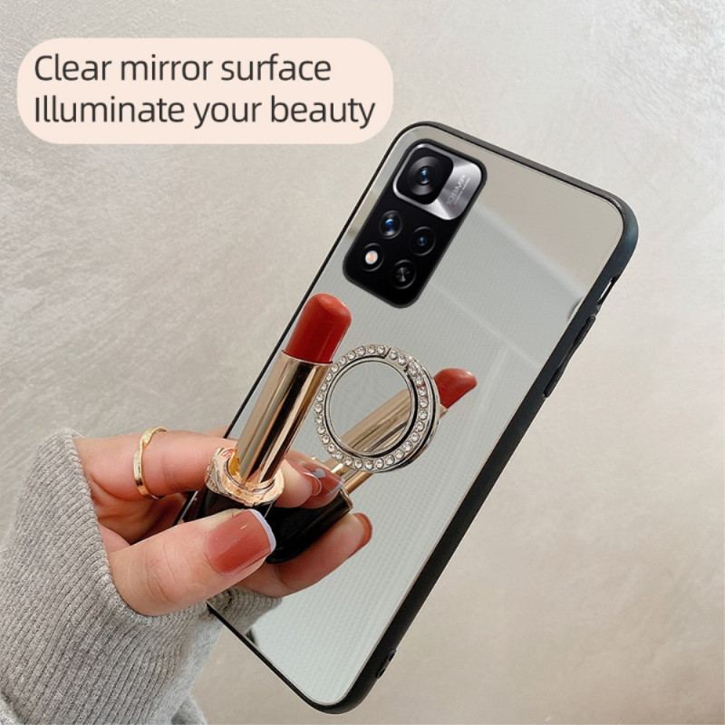 Coque Xiaomi Redmi Note 11 Pro Plus 5G Miroir avec Anneau Rotatif