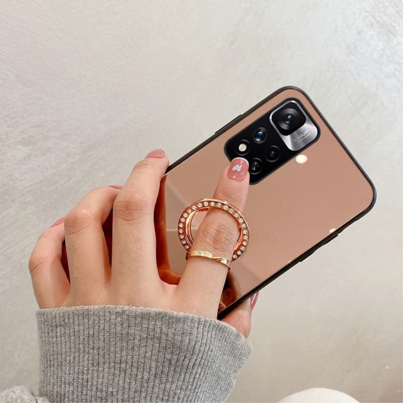 Coque Xiaomi Redmi Note 11 Pro Plus 5G Miroir avec Anneau Rotatif