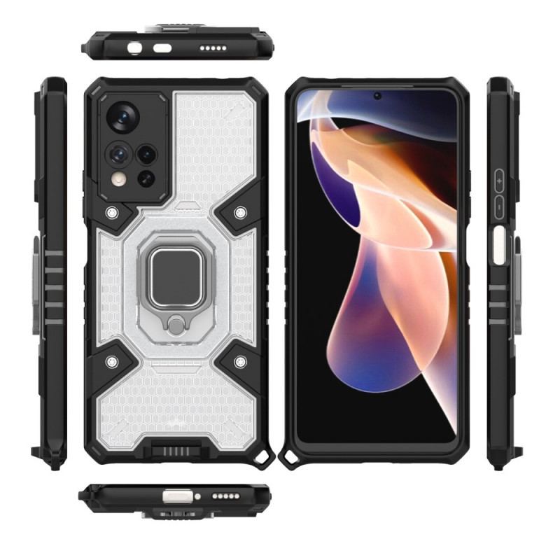 Coque Xiaomi Redmi Note 11 Pro Plus 5G Nid d'Abeille avec Anneau