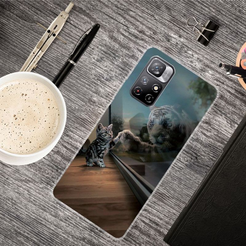 Coque Xiaomi Redmi Note 11 Pro Plus 5G Silicone Rêve Félin