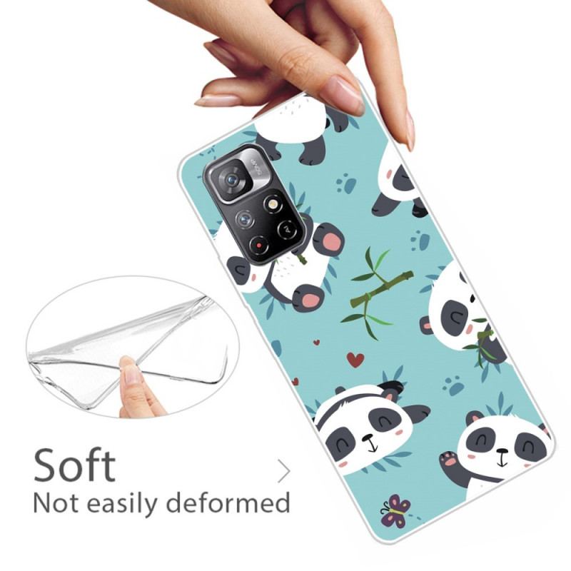 Coque Xiaomi Redmi Note 11 Pro Plus 5G Silicone Tas de Pandas