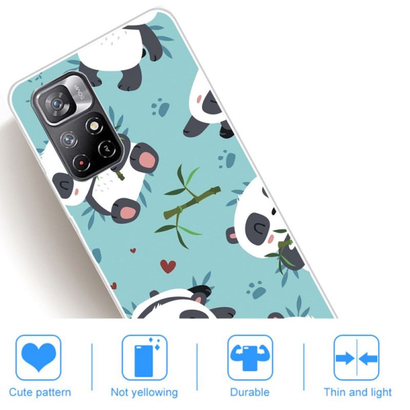 Coque Xiaomi Redmi Note 11 Pro Plus 5G Silicone Tas de Pandas