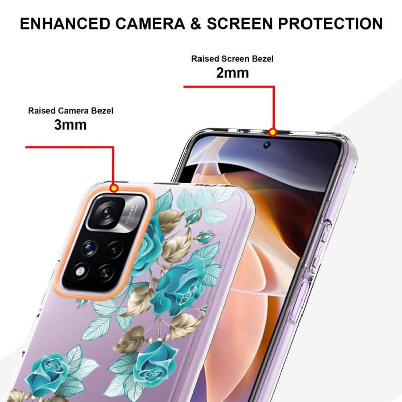 Coque Xiaomi Redmi Note 11 Pro Plus 5G Transparente Florale