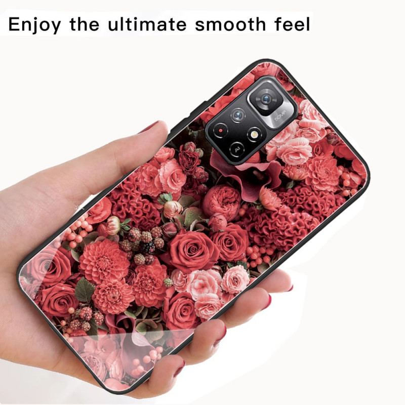 Coque Xiaomi Redmi Note 11 Pro Plus 5G Verre trempé Fleurs Roses