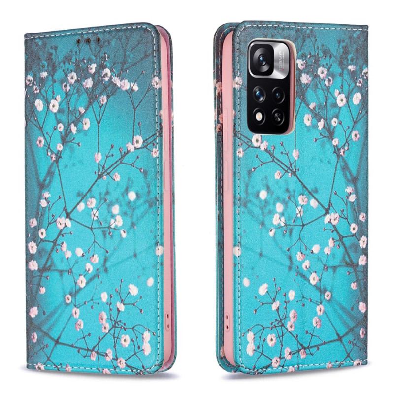 Flip Cover Xiaomi Redmi Note 11 Pro Plus 5G Branches Fleuries