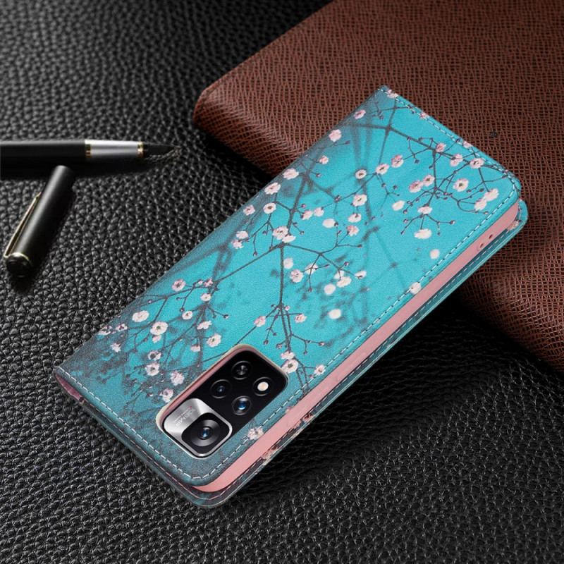 Flip Cover Xiaomi Redmi Note 11 Pro Plus 5G Branches Fleuries