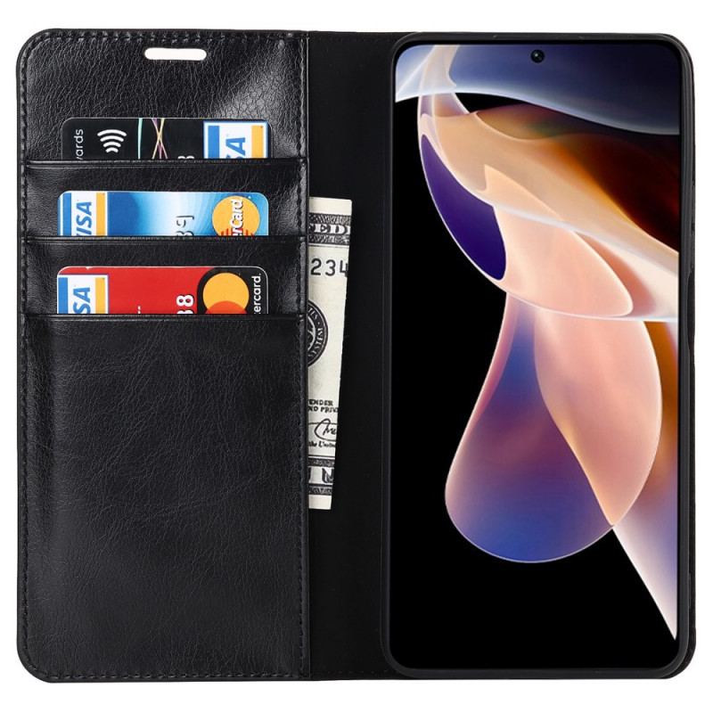 Flip Cover Xiaomi Redmi Note 11 Pro Plus 5G Cuir Véritable