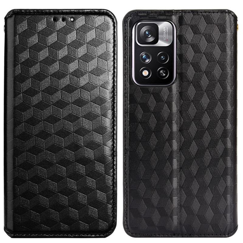 Flip Cover Xiaomi Redmi Note 11 Pro Plus 5G Effet Cuir Texture 3D