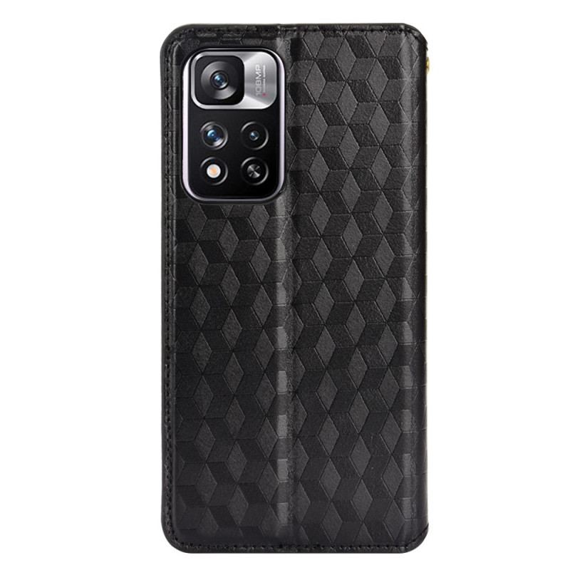 Flip Cover Xiaomi Redmi Note 11 Pro Plus 5G Effet Cuir Texture 3D