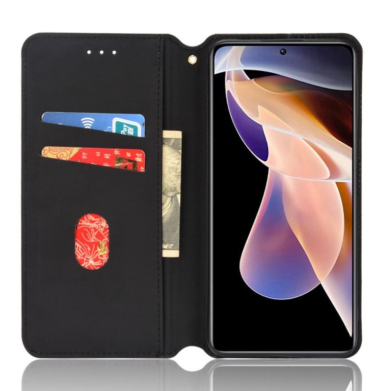 Flip Cover Xiaomi Redmi Note 11 Pro Plus 5G Effet Cuir Texture 3D