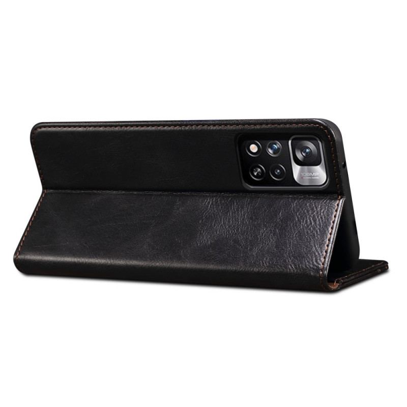 Flip Cover Xiaomi Redmi Note 11 Pro Plus 5G Simili Cuir Ciré