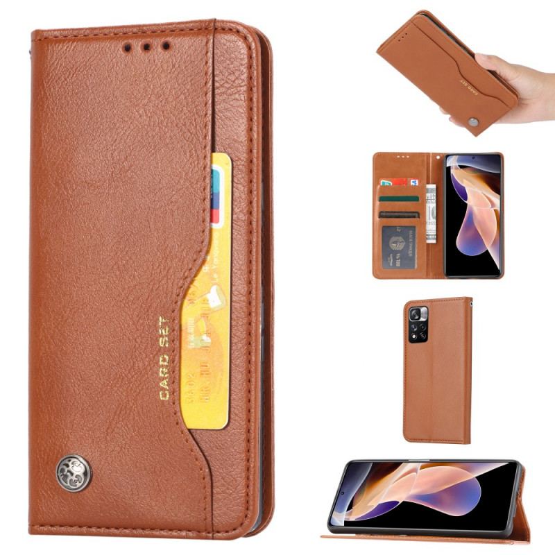 Flip Cover Xiaomi Redmi Note 11 Pro Plus 5G Simili Cuir Porte-Cartes