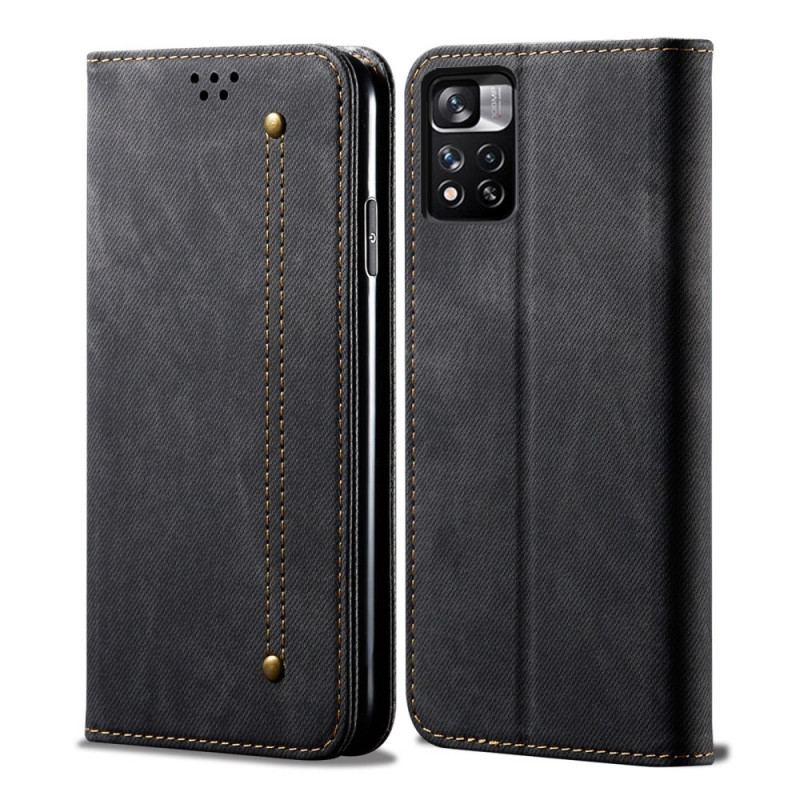 Flip Cover Xiaomi Redmi Note 11 Pro Plus 5G Tissu Jeans