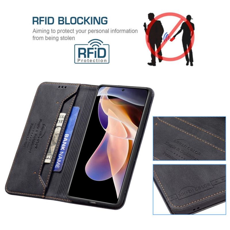 Flip Cover Xiaomi Redmi Note 11 Pro Plus Binfen Color RFID Couture