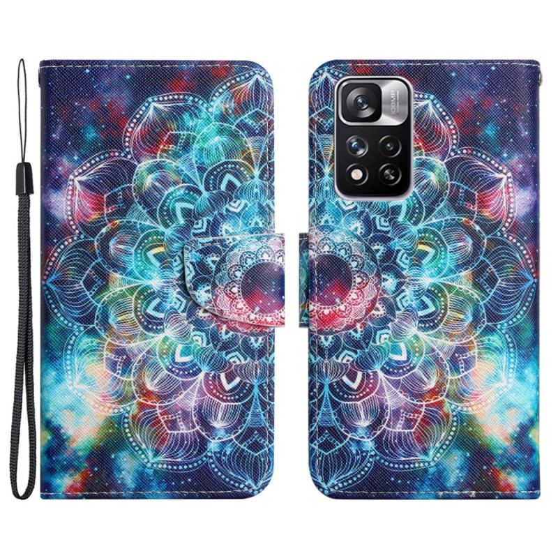 Housse Xiaomi Redmi Note 11 Pro Plus 5G Flashy Mandala à Lanière