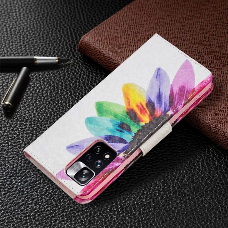 Housse Xiaomi Redmi Note 11 Pro Plus 5G Fleur Aquarelle