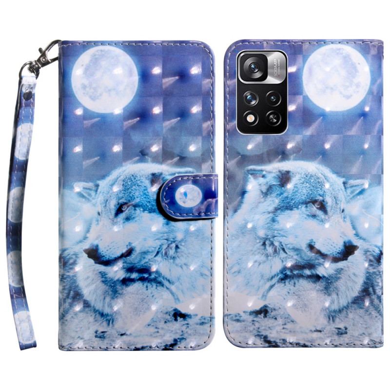 Housse Xiaomi Redmi Note 11 Pro Plus 5G Loup Aquarelle