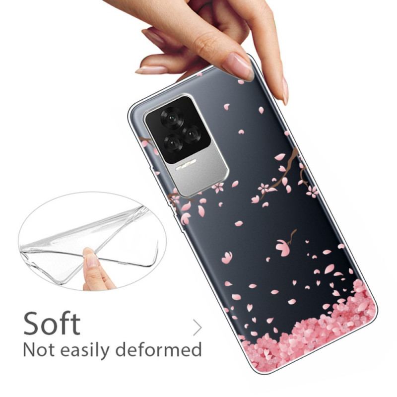 Coque Poco F4 Fleurs Tombantes