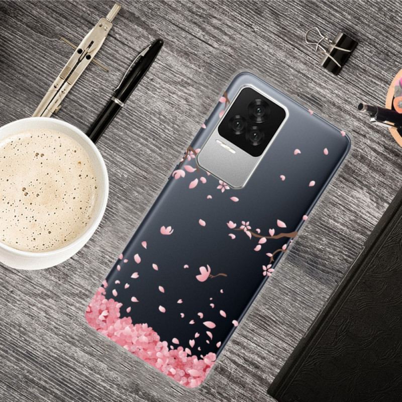 Coque Poco F4 Fleurs Tombantes