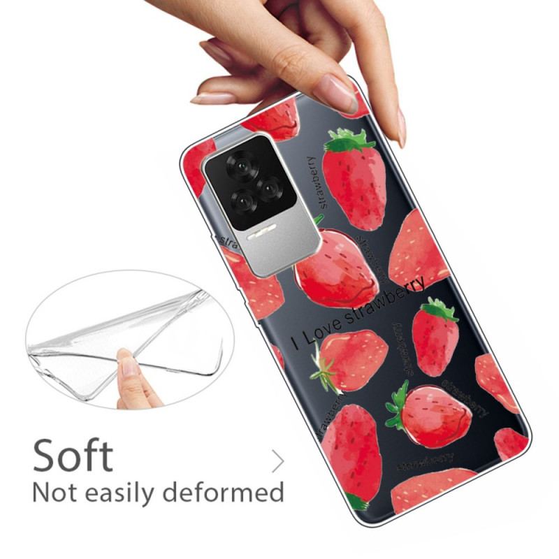 Coque Poco F4 Fraises