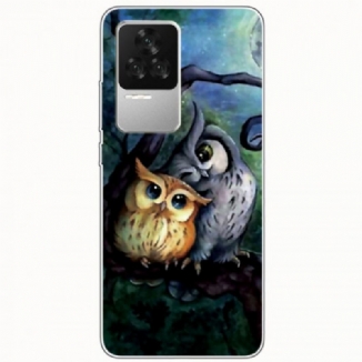 Coque Poco F4 Peinture Hiboux