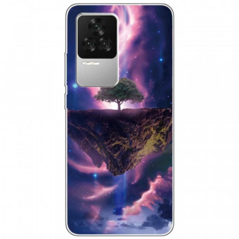 Coque Poco F4 Silicone Arbre Futuriste